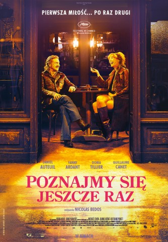 Poznajmy się jeszcze raz plakat, para przt kawiarnianym stoliku